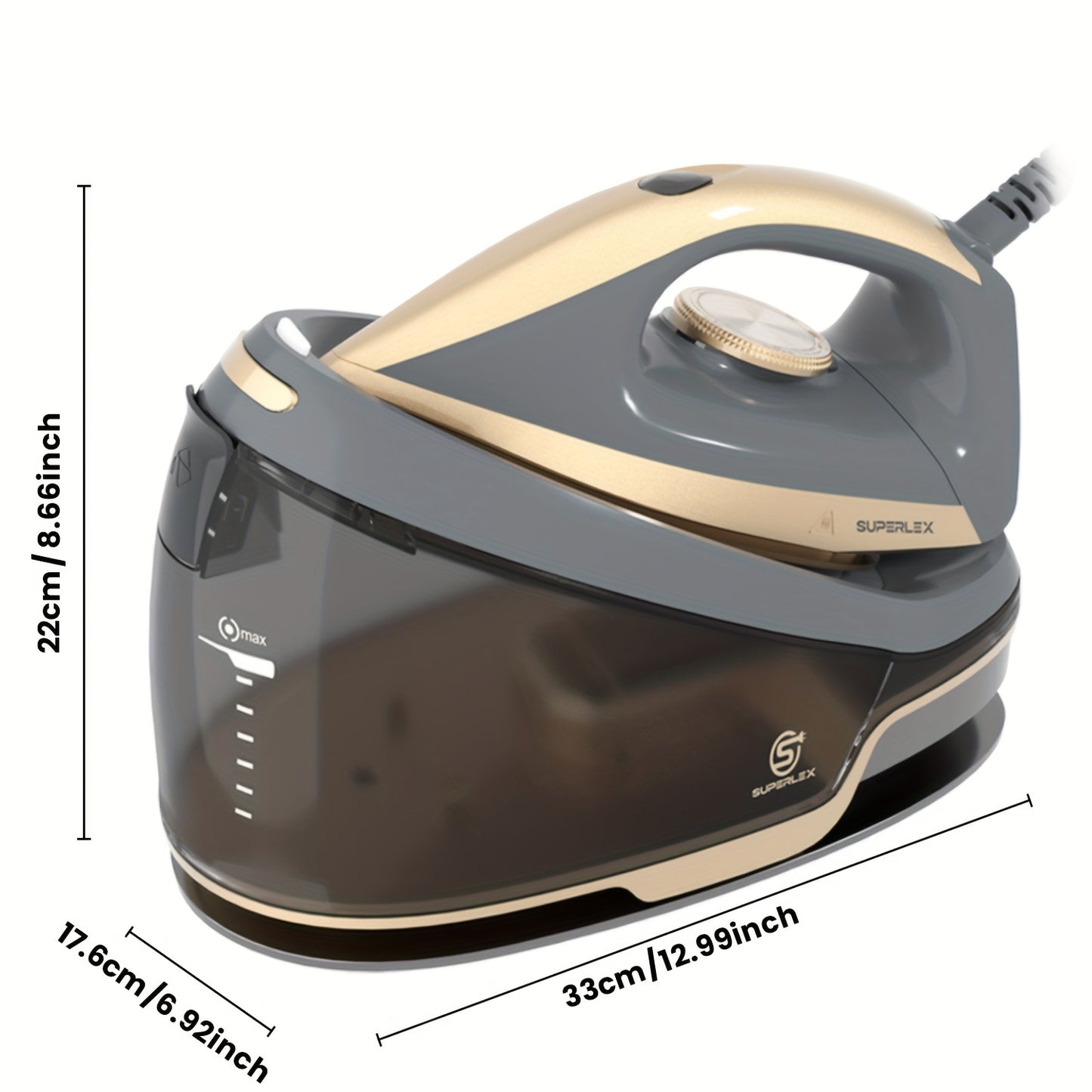 NEW Steam Generator Iron with 1.3L Removable Tank, Heavy-Duty Ceramic Soleplate, Vertical Steam Technology & 3.5 Bar High Pressure - Portable Steam Iron Suitable for Clothes, Garments, Travel & Use