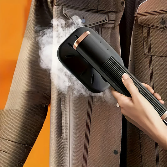 White/Black USB-Powered Handheld Steam Iron - Portable -like Ironing Machine, Dual-Mode Flat & Hanging Iron with USB Plug-in (No External), Quick Wrinkle Remover for Clothes, Suits, Knit, Silky Fabrics - Compact Travel & Home