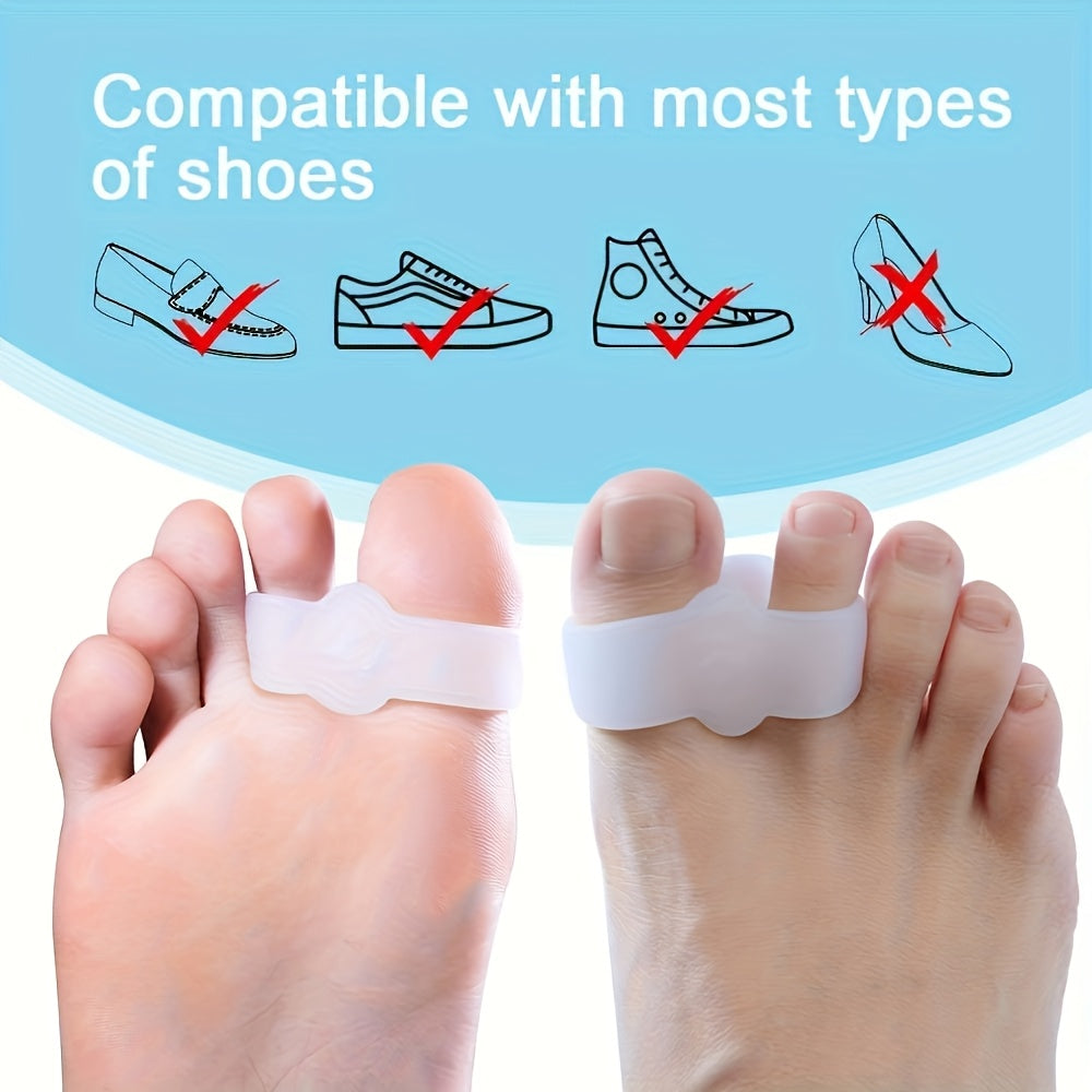 8 PCS Set Gel Toe Separators - Essential Care Items for Feet And Hands for Both Genders - Soft And Comfortable Big Toe Cushions with 2 Rings, Odorless, Ideal for Everyday Wear