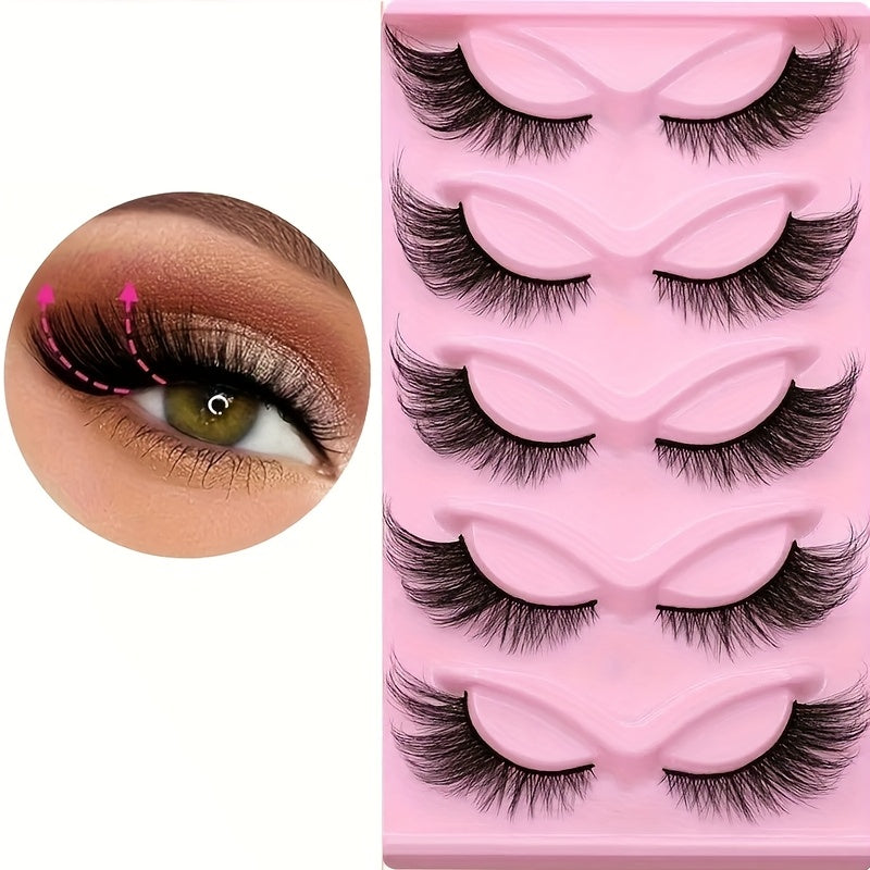 15 Pairs/3 Boxes of Cat-Eye False Eyelashes, Featuring Natural, Thick, And Dramatic Lashes. Made from 3D Synthetic Mink Material for Comfort, Reusable, with an Elongated Design at The Outer Corners for a Fox-Eye Effect