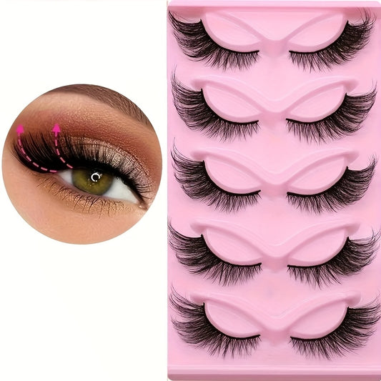 15 Pairs/3 Boxes of Cat-Eye False Eyelashes, Featuring Natural, Thick, And Dramatic Lashes. Made from 3D Synthetic Mink Material for Comfort, Reusable, with an Elongated Design at The Outer Corners for a Fox-Eye Effect
