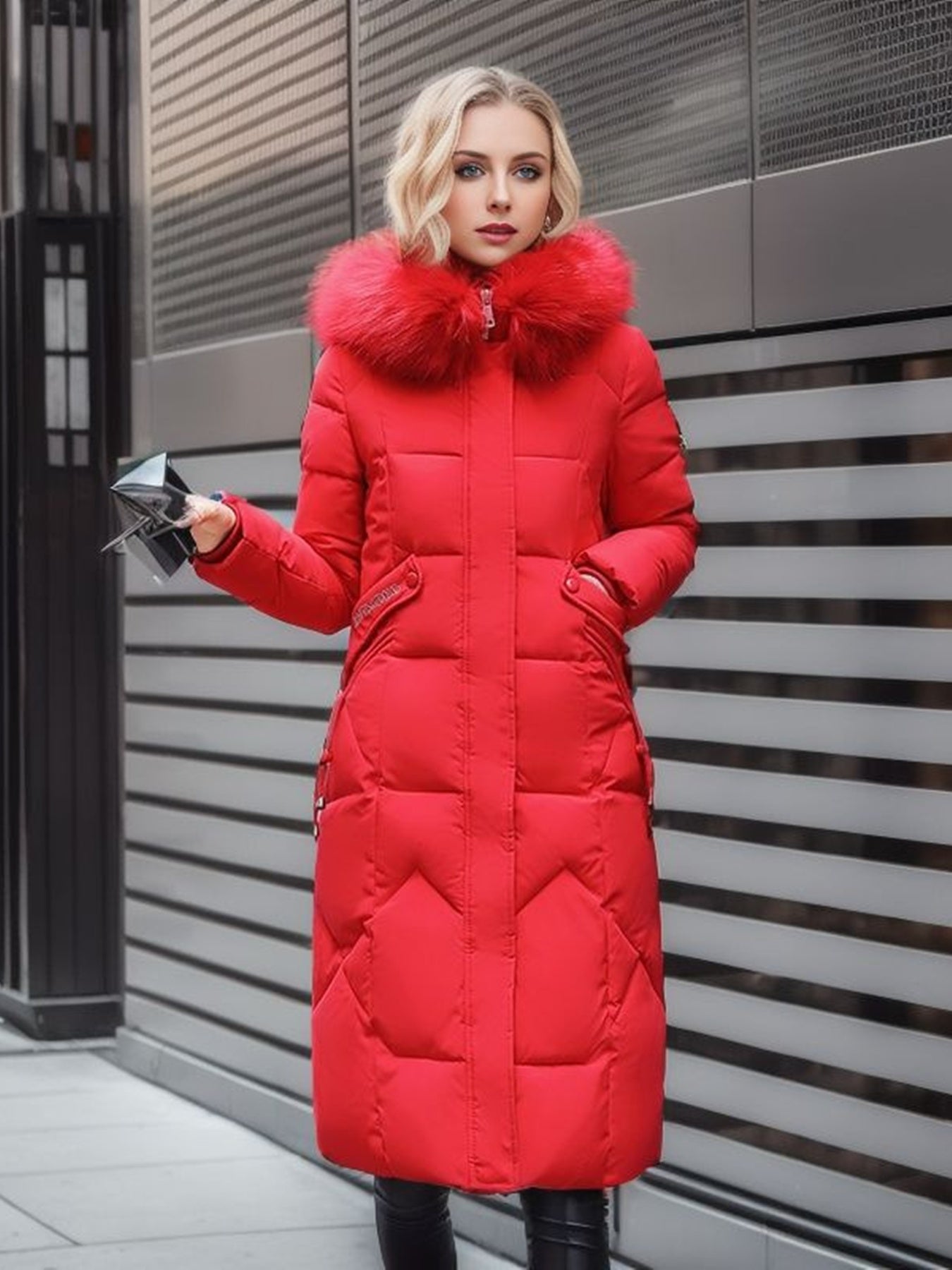 New  5 Colors Women's Heavyweight Longline Parka Coat - Oversized Fit, Hooded, Multi-Button Front, Pockets, Work-Ready Winter Jacket UK Warehouses Supplies