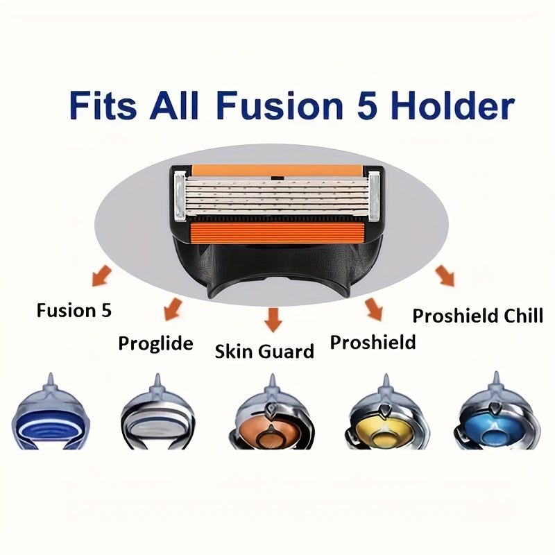 Disposable Razors for Men, Manual Shaving Kit with Refillable Metal Blades Featuring 6 Layers for Grooming Beards And Mustaches - Designed for Easy Use And Cleaning for a Smooth Shave
