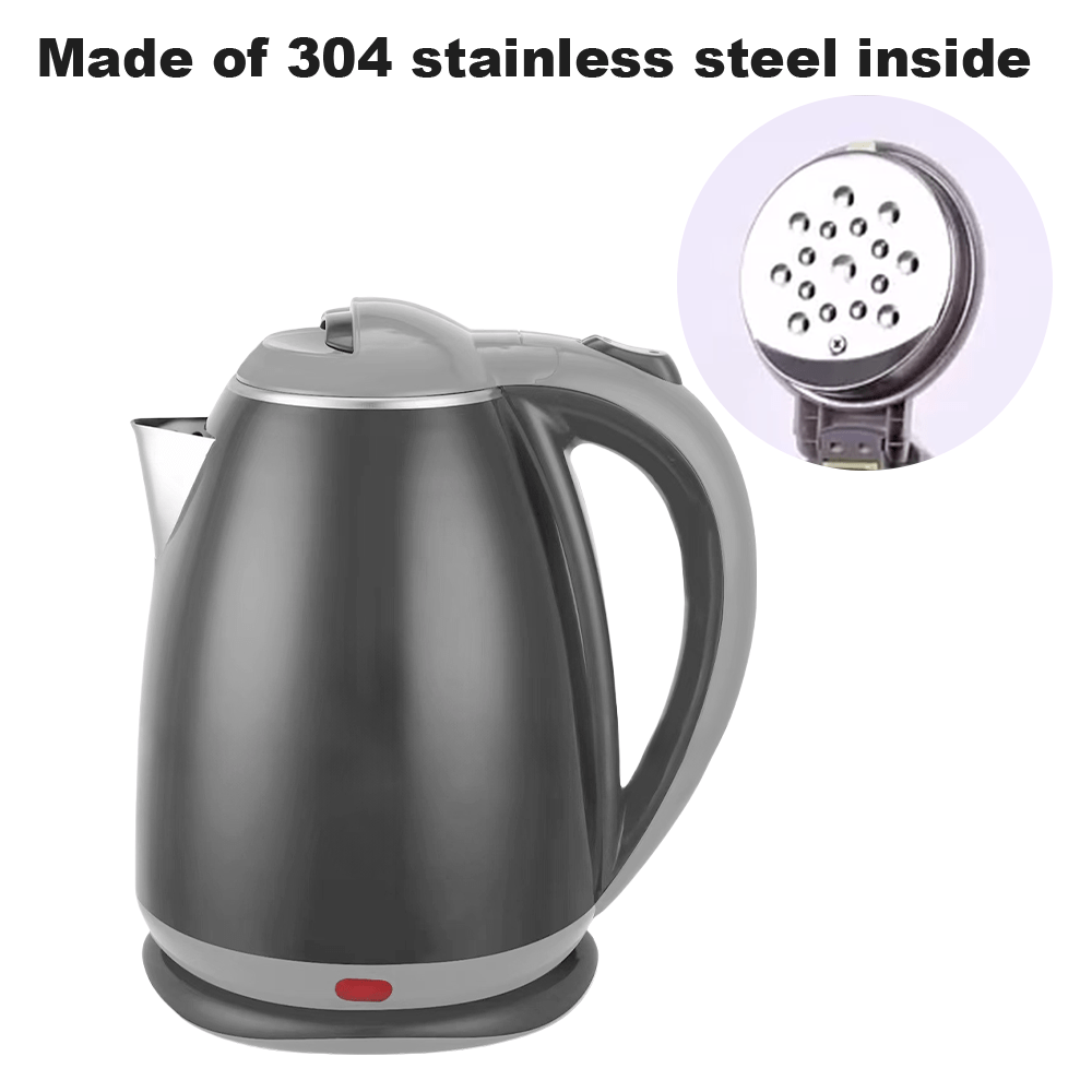 A Fast Cooking Electric Kettle, Stainless Steel Electric Kettle, 1500W High Power, UK Plug, Automatic Shutdown and Dry Protection, Suitable for Kitchen, Office, Tea, Coffee, Beverage Heaters