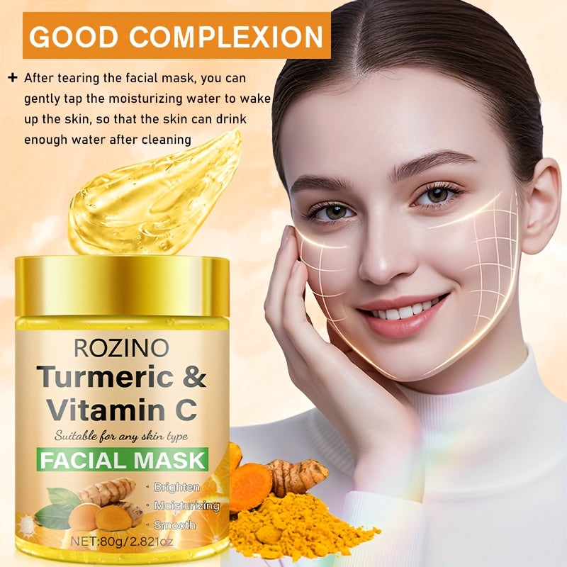 [Aging Wrinkle Skincare]Instant Lift Turmeric Vitamin C Facial Mask, Hydrating, Smooth, Tightens Lift, Dark Spot/Wrinkles Appear, for Skin Red, Dull, Wrinkles, Fine Line, Coarse Pores, Loose, Aging Signs. Korean Skincare Prod