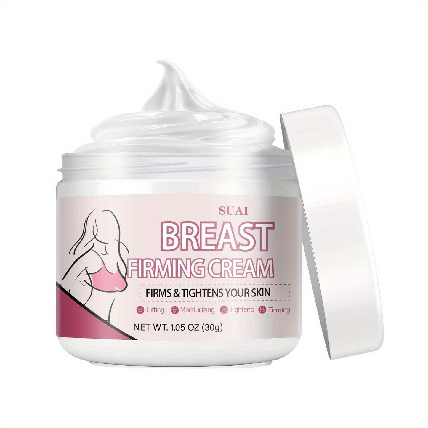 Breast Firming Cream Moisturizes Tightens Skin, Smoothes Skin with Jojoba Oil, Honey, Caffeine, Shea Butter, and Vitamin E for Saggy Breast Moisturizing, Skin Looks Visibly Younger, Full Of Femininity, Powerful Formula for Al