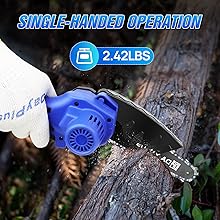 NEW Arrivals 6" Inch Mini Chainsaw Set With 1/2 -5AH Lithium Batteries Cordless Electric Power Chain Saw EU Plug for Tree Branch Wood Cutting Home Garden Accessories Supplies