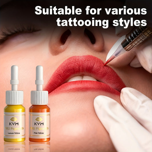 Professional Microblading Ink Tattoo Kit - Vegan PMU Eyebrow & Eyeliner Tattoo Set, Cool-Toned Mini Kit with Rich Coffee Brown & Permanent Makeup Ink for Cosmetic Tattoo Artists and clients (Microblading D Ink)