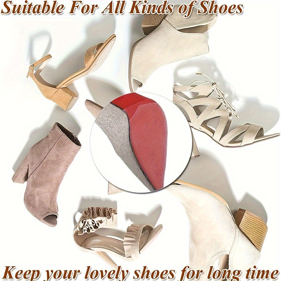 1 Roll of High Heel Sole Anti-Slip Black/White Color Pads, Noise-Reducing And Sole Protection Tape Film Stickers, Wear-Resistant Self-Adhesive Anti-Slip Stickers, Extended Anti-Slip Stickers for Outdoor Slippery Roads