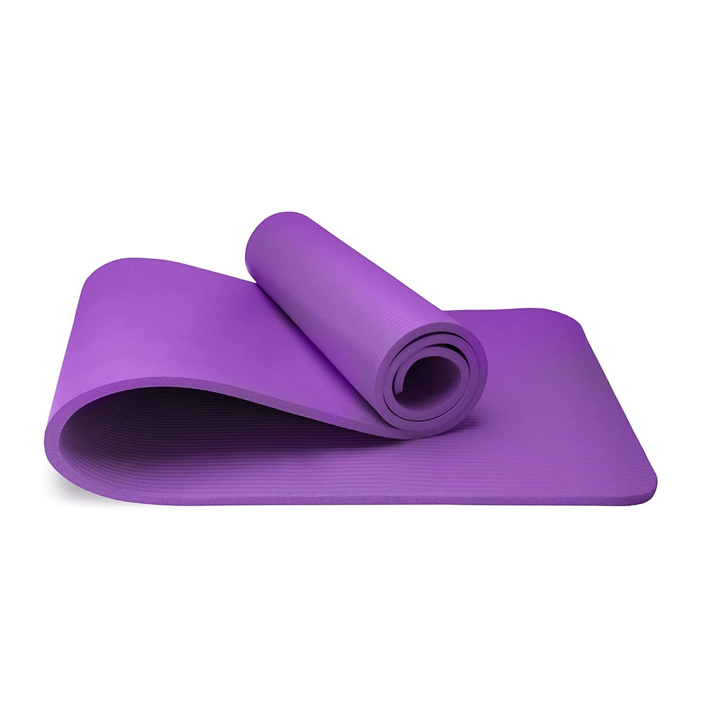 2 PCS Set Yoga Mat Unisex Non-Slip Thick Foam Fitness Exercise Mat (10mm) Comes with Carrying Strap Lightweight Home Gym Workout Equipment for Yoga, Pilates, Stretching, Gymnastics Training & Camping (Pack of 2)