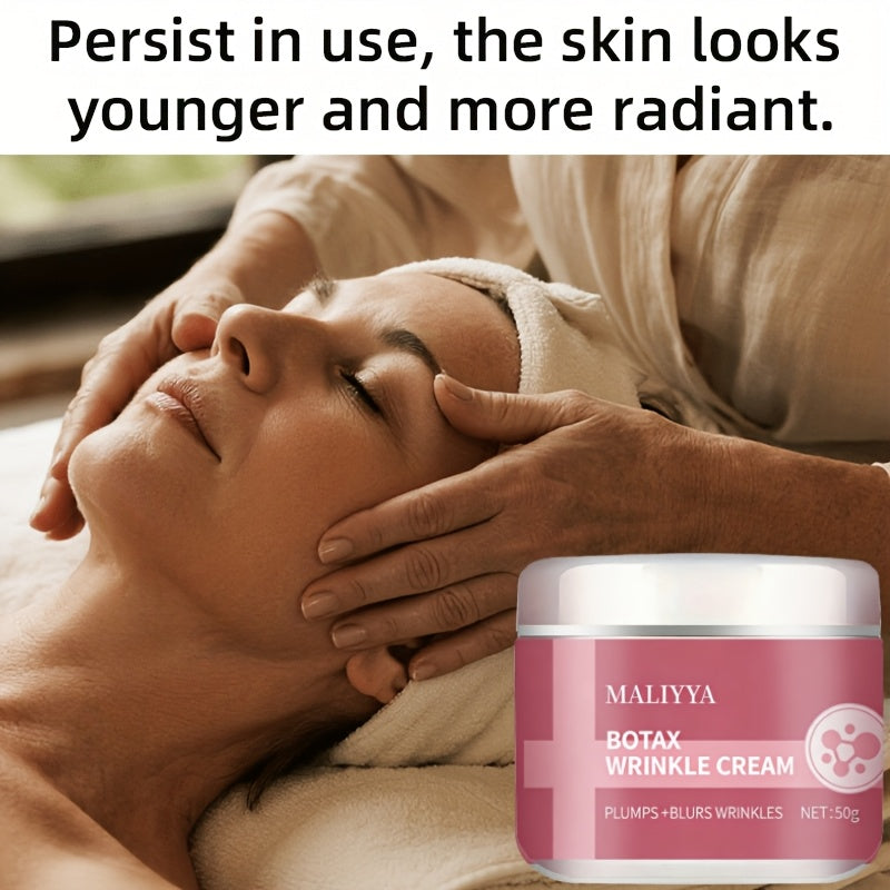 NEW Botax Wrinkle Cream | Hyaluronic Acid, Aloe Vera & Vitamin E - Non-Alcoholic Moisturizing Formula for Dry Light Beige, Deep Hydration, Sleek Jar Design, Natural Finish