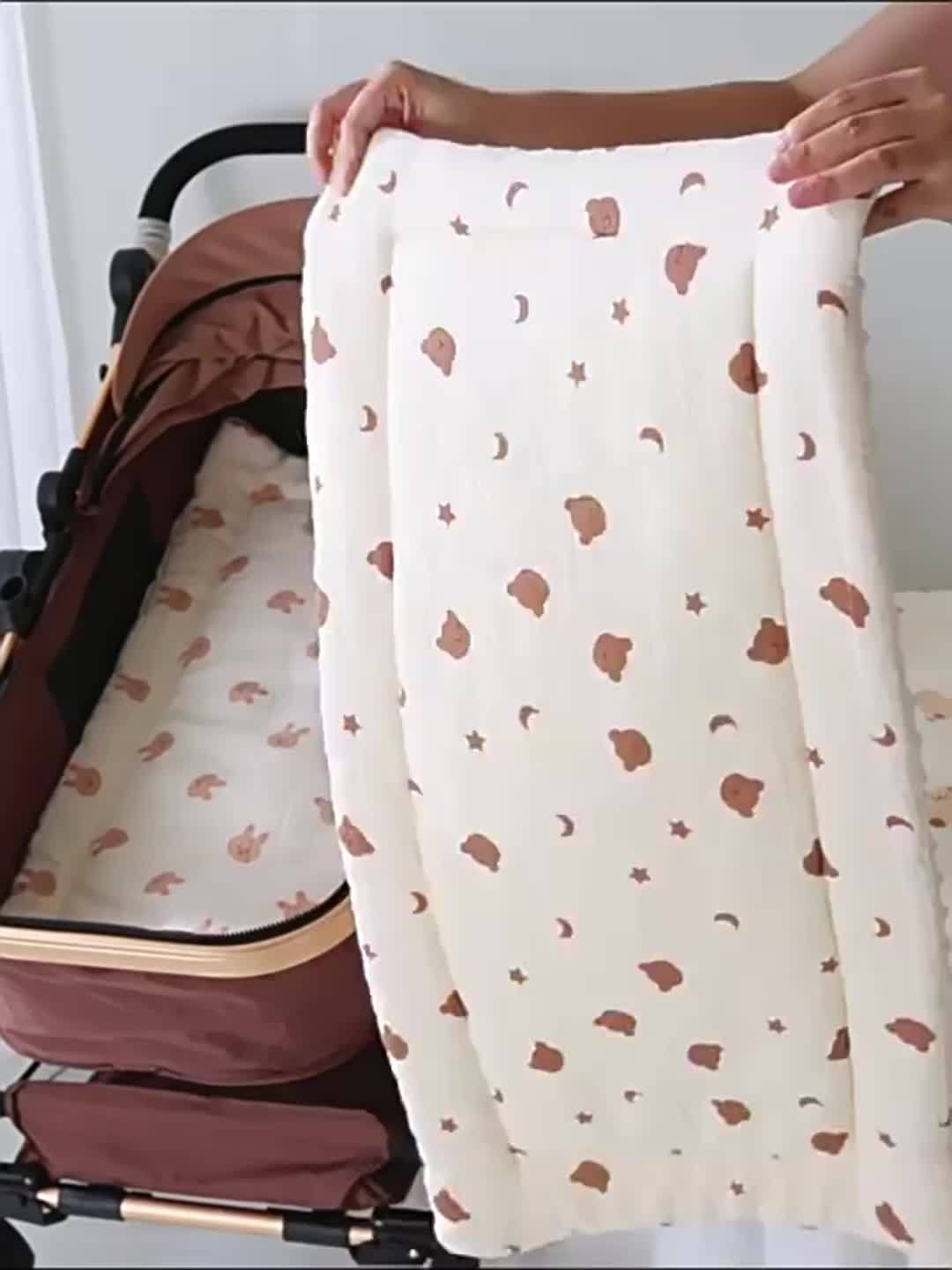 Fleece Material Stroller Pad, Super Comfortable Soft and Breathable for Indoor/Outdoor Use in 9 Scenarios – Baby Dining Carrier Cradle Swing Seat Accessory, 4 Season  Gift, Stroller Pad Cushion, Soft Thick Fleece Mat Stroll