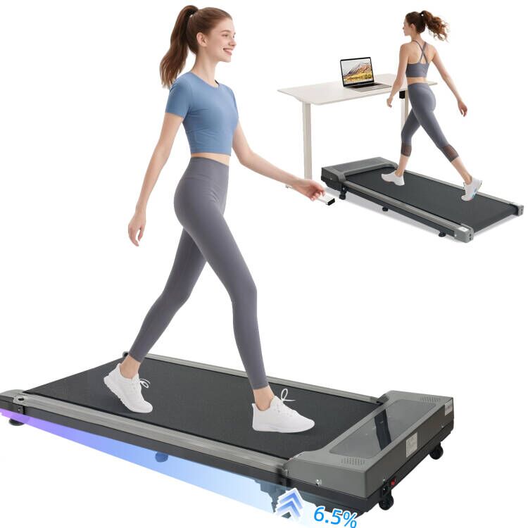 NEW Arrivals For Home Gym Wireless Remote Control Electric Walking Pad Treadmill Under Desk Smart Running Machine For Home & Office Bluetooth Women Men Sports Supplies