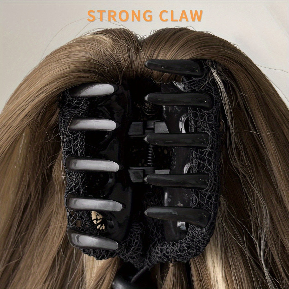 Women's Heat-Resistant Synthetic Hair Extension - 25.4cm Deep Wave Claw Ponytail Wig with 7 Color Options (Black, Brown, Golden, Gray, White, Brown/Black Gradient, | Look For Parties, Daily Use, Easy To Style & Maintain