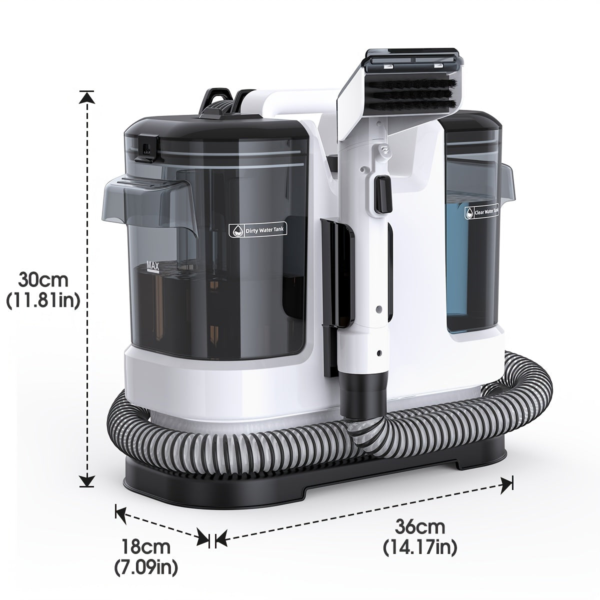 NEW Set Portable Instant Heated Function Washing Vacuum Cleaner, Upholstery Spot Cleaner, 20Kpa Multifunctional Handheld Vacuum Cleaner, High Power Carpet Cleaner Machine, Stain Removal, Fabric Washing, for Pets, Stairs, Car