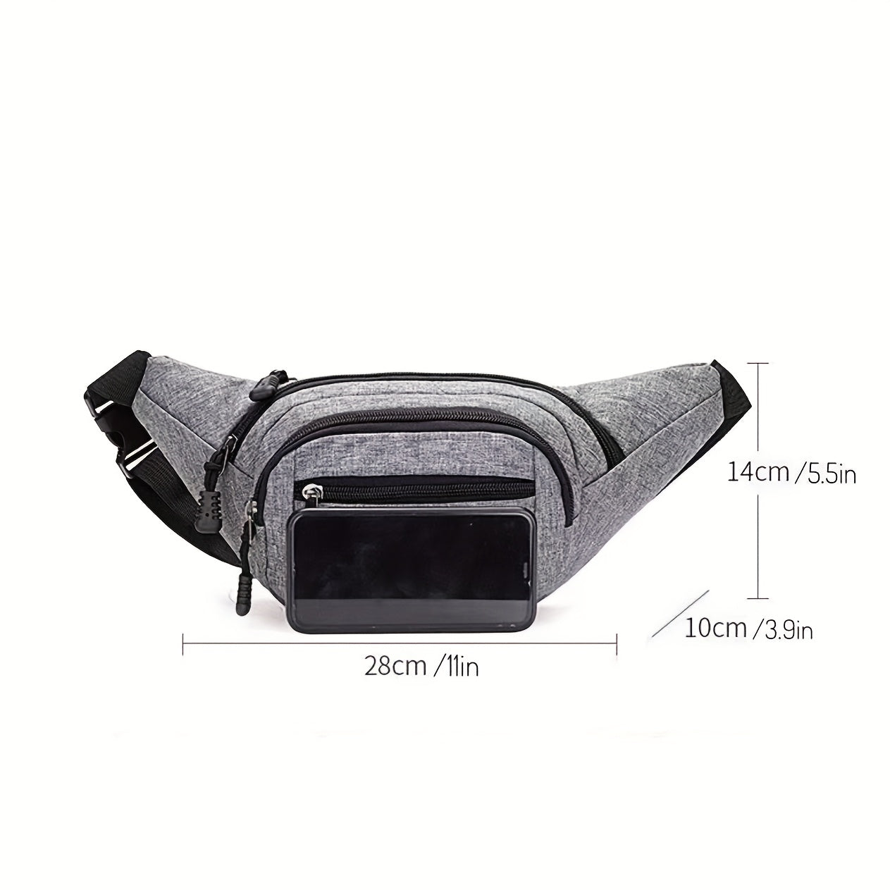 Unisex 6 Colors Waist Bag with Adjustable Strap & 4-Pocket Design - Large Capacity Crossbody Chest Pack, Lightweight & Durable for Cycling, Running, Gym, Travel - Outdoor Gear, Sporty Style, Secure Zipper Closure