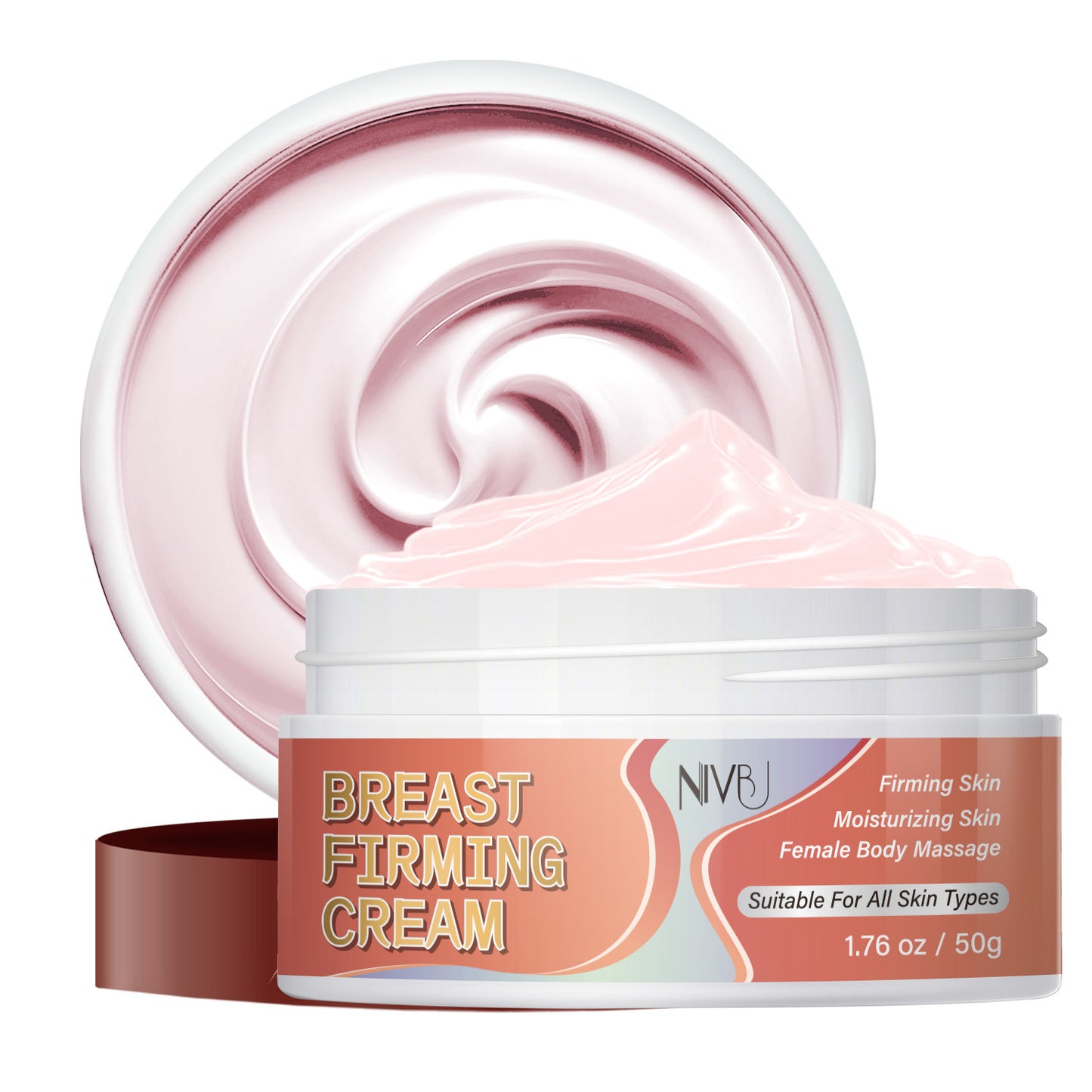 Breast Firming & Lifting Cream with Jojoba Oil, Honey, Caffeine & Vitamin E - Natural Botanical Formula for Sagging Breasts, Moisturizing & Firming, for all Light Tones, Breast Firming Cream, Skincare, Natural Ingredients, Sk