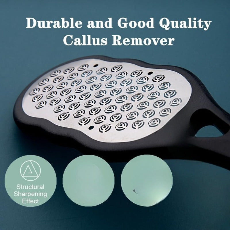 1pc Professional Stainless Steel-like Foot Remover Tool - Heavy-Duty Plastic & Steel Blade with Splash Guard, Ergonomic Handle & /Shedding Collector - Painless Exfoliating Device for Home Pedicure/E-spa, Manicure Care