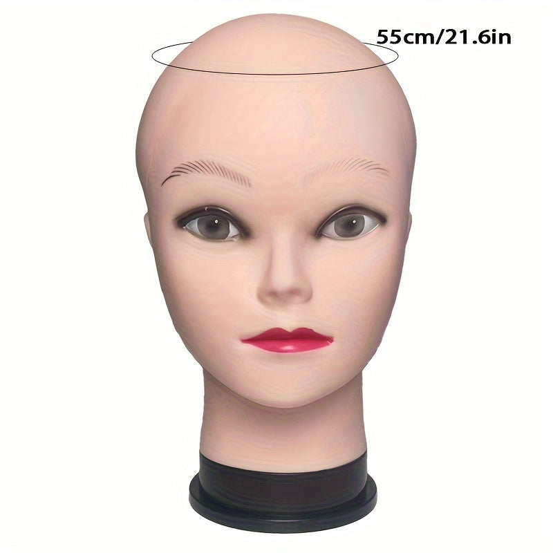 Mannequin Head for Wig Display & Training - Perfect for Hairdresser Practice, Eyewear Showcasing, and Makeup Application