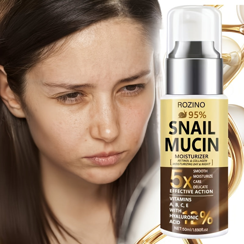 50ml Instant Lift Firm 95%Snail Mucus Moisturize Face Cream, Instant Face Lift Cream, 5X Efficacy, Look Reduced Face Wrinkles Dark Circles Appear, Improved Face Skin Aging Loose Dull Signs, Firm Lift Face Cream, for All Skin