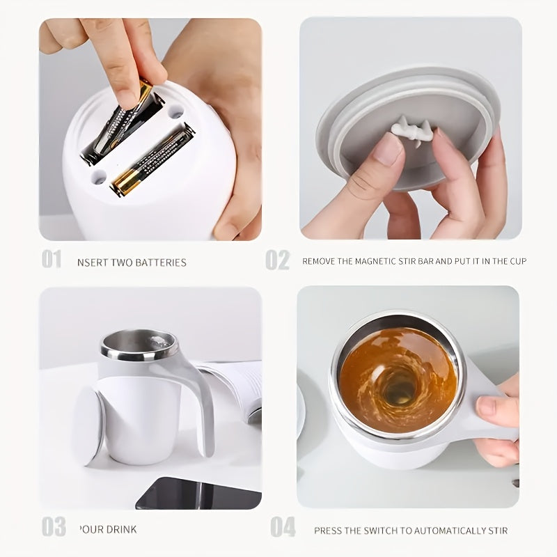 Automatic Mixing Portable Stirring Cup Large Capacity Lazy Magnetic Rotary Cup Battery Type Coffee Cup Outdoor Travel Camping Stirring Mug
