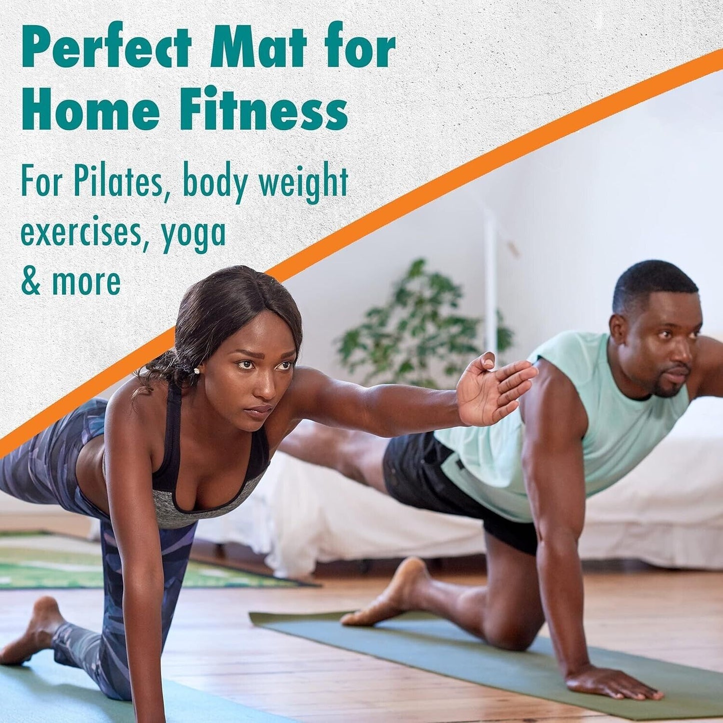 Yoga Exercise Mat Thick Non Slip with Carry Strap 15mm Workout for Home Large