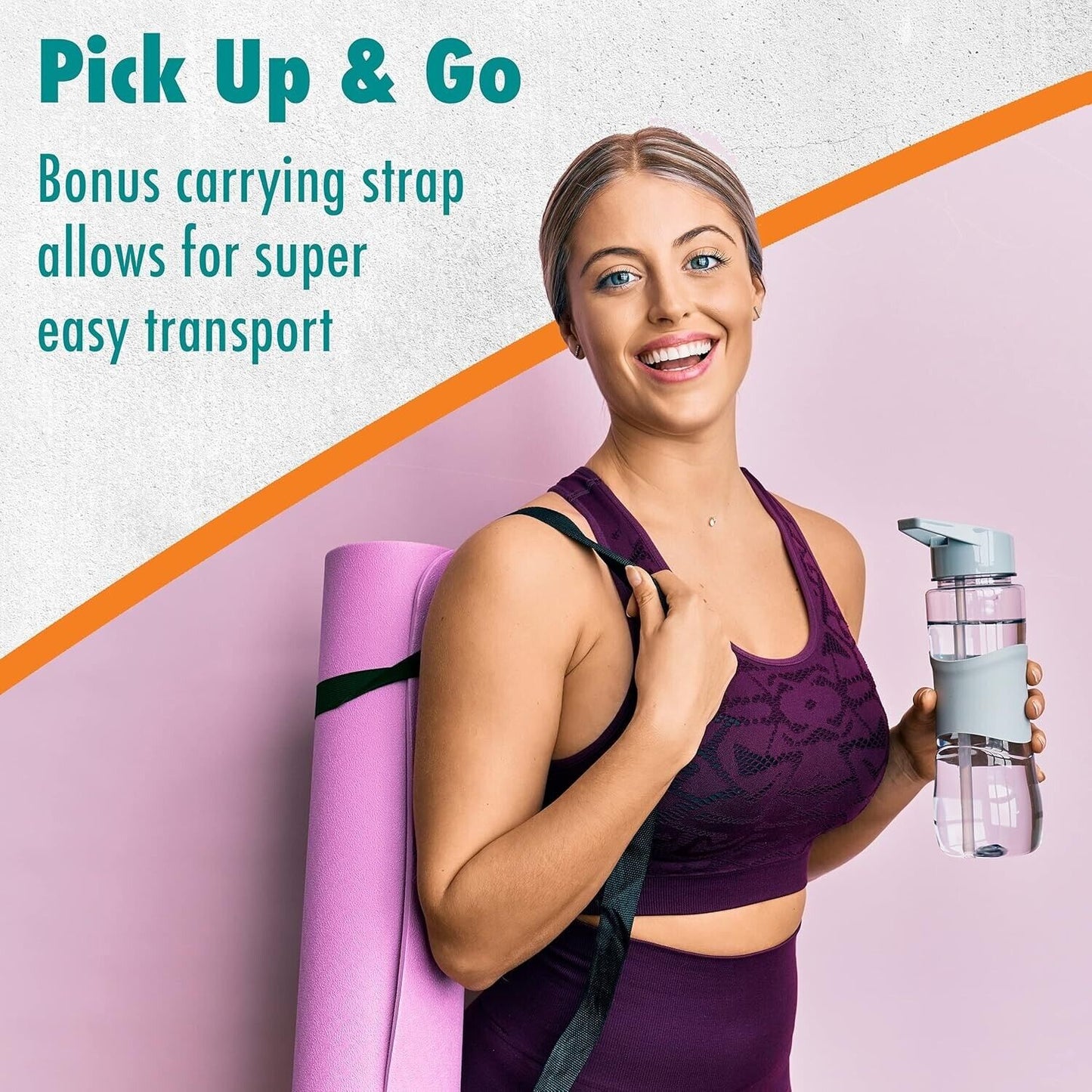 Yoga Exercise Mat Thick Non Slip with Carry Strap 15mm Workout for Home Large