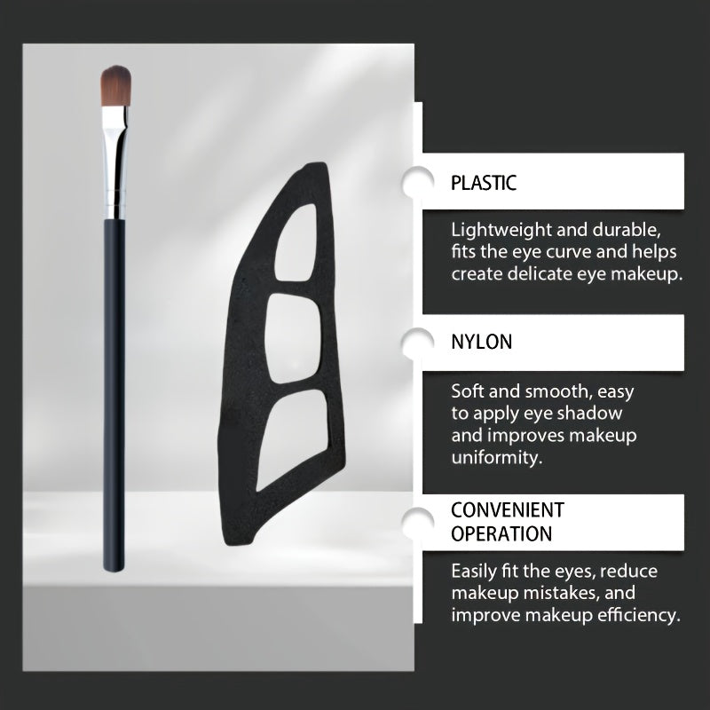 Beginner's Eye Makeup Assistant Kit with 2 Specialized Eyeshadow Brushes, Eyeshadow Tools, Quick Makeup Templates, And Eyeshadow Molds, Designed for Female Novices to Achieve Professional Results with Minimal Effort, Allowing