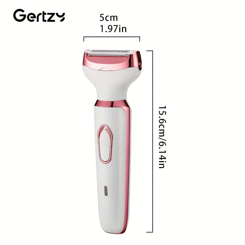 4-In-1 Set Rechargeable Electric Shaver for Women - Trimmer for Face, Nose, Legs, Underarms, And Bikini Area - Suitable for Wet And Dry Use, Pain-Free Grooming Set - Compact And Rechargeable, Perfect Gift