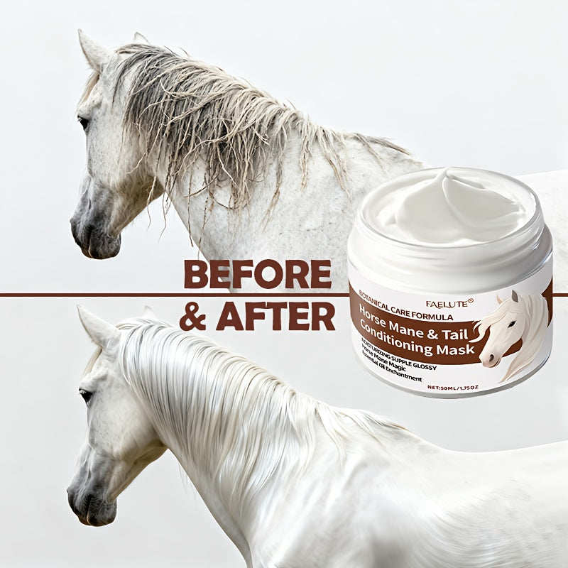 NEW Mane & Tail Conditioning Balm - Professional Horse Grooming Cream with Natural Oils & Vitamin E, Non-Greasy Formula for Instant Mane Softening, Shine & Long-Lasting Care - Show Horse Care for Equestrian Competitions & dai
