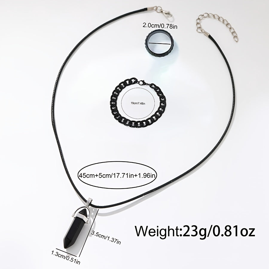 1pc MSCXDK Unisex Watch + 3pcs Accessories, Minimalist Design, Suitable for Formal and Casual Occasions - Black Dial with Roman Numerals, Quartz Movement, Battery-Powered, Affordable Luxury Wristwatch, Slim Design, Sturdy Bra