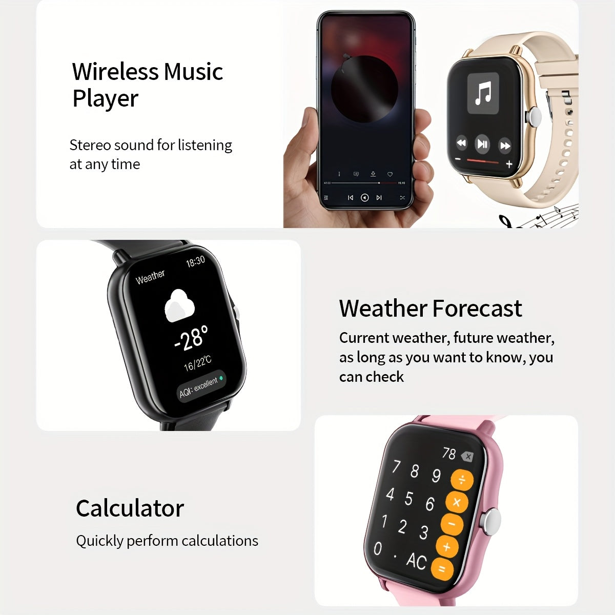 The 1.83-Inch Smart Watch Is Suitable for Both Men And Women - Wireless Calling Watch That Features App Notifications, a Calculator, an Alarm Clock, And Over 100 Sports Modes. with Its Stylish Design