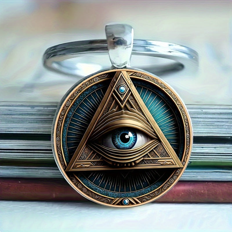Illuminati Secret Society Triangular Dark Mysticism Angel Eye Fashionable Keychain Pendants Accessories