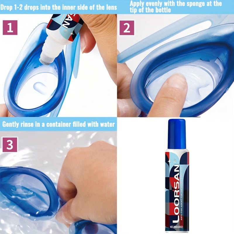 Anti-Fog Spray for Swimming Goggles, Fashion Glasses, and Diving Masks - Long-Lasting, Easy-to-Apply, White, Anti-Fog Coating for Enhanced Visibility, Diving Gear, and Sports Eyewear, Diving Gear Essentials, Sleek Bottle Des