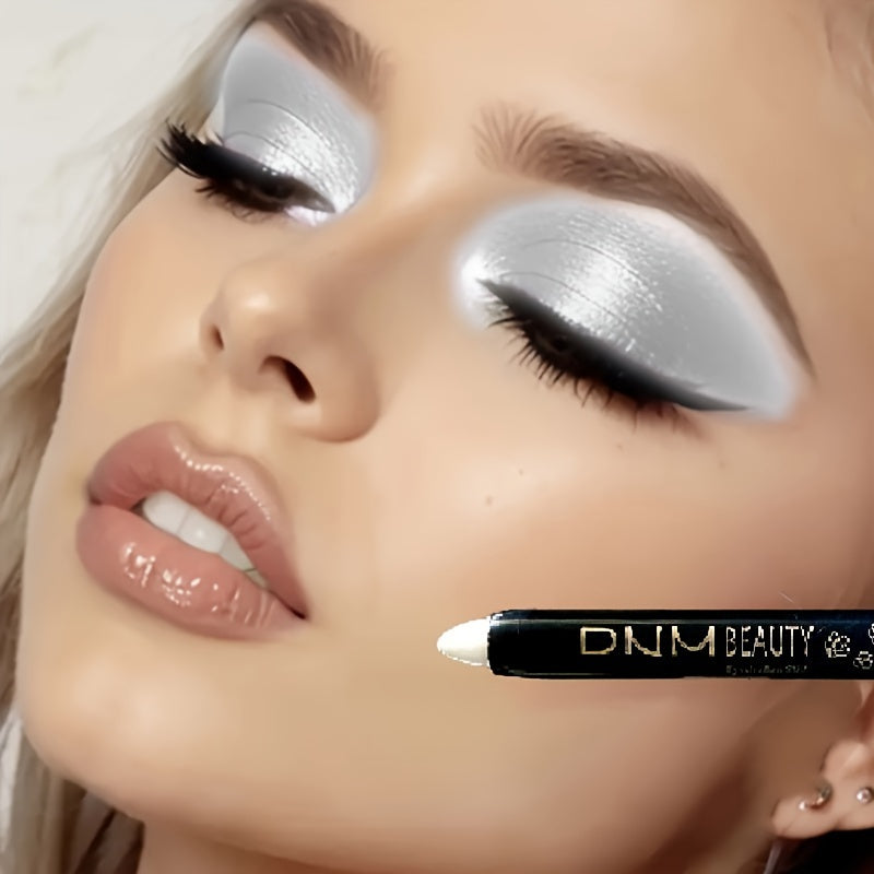 8pcs Waterproof Long-Lasting Pearlescent Eyeshadow Set - Vibrant Shimmer Colors in Black, Purple, Pink, Blue, Green, White, Yellow, Brown & Gray - Smudge-Proof Eye Makeup Sticks for Bold & Subtle Looks