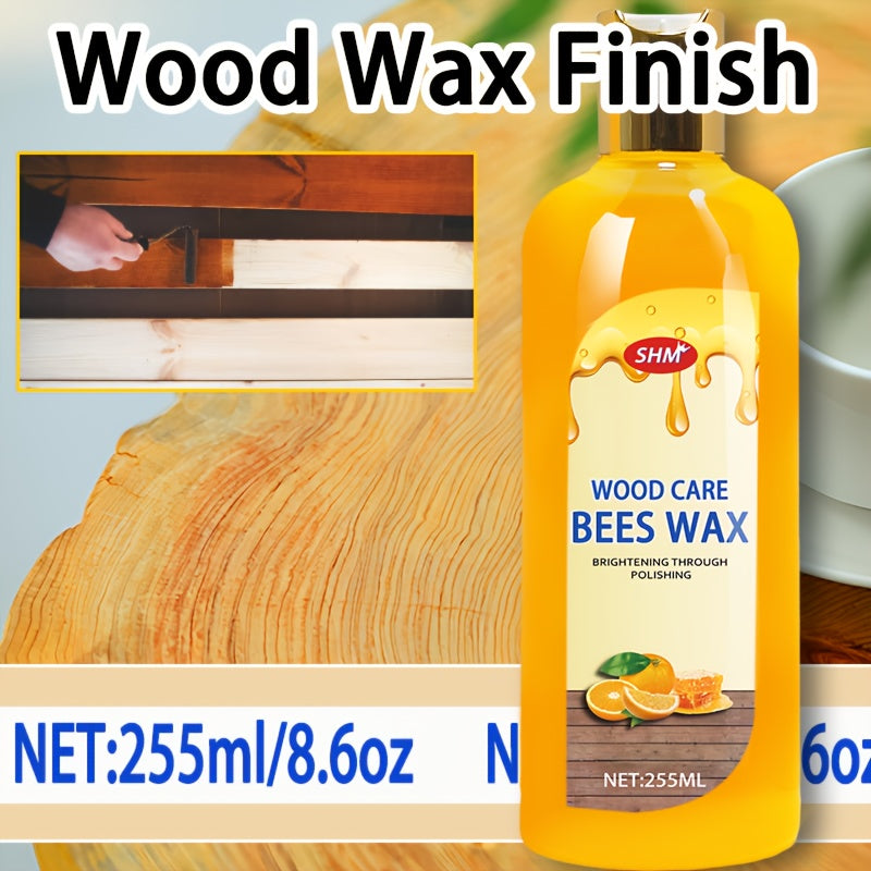 8.62oz Scented Beeswax Essential Oil Furniture Polish & Floor Wax - Orange Wood Cleaner, Restorer & Protector with Natural Beeswax Formula for Wood Floors & Furniture - Safe, Non-Toxic Maintenance, Wood Floor Cleaner, Home Ma