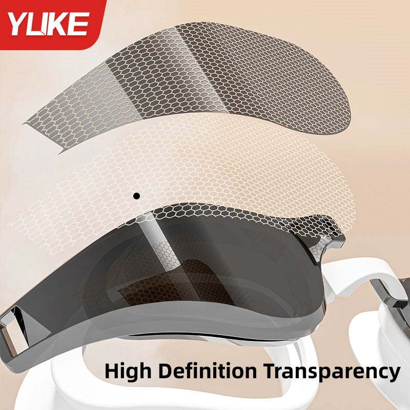 2 PCS Set White/Purple/Black/Red Color of Adult Professional Electroplated Swimming Goggles + Cap with High-Definition Anti-Fog and Ultra-Wide-Angle Vision Design Women Men Sports Accessories