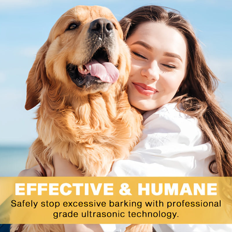 New Ultrasonic Anti-Barking Device, Dog Barking Control Device. Use 9V Square Battery (Excluding Battery) for Simple Use, 22KHz-28KHz Safe and Humane Sound Wave Technology, Effective Range 1-8 Meters. Portable Anti-Barking De