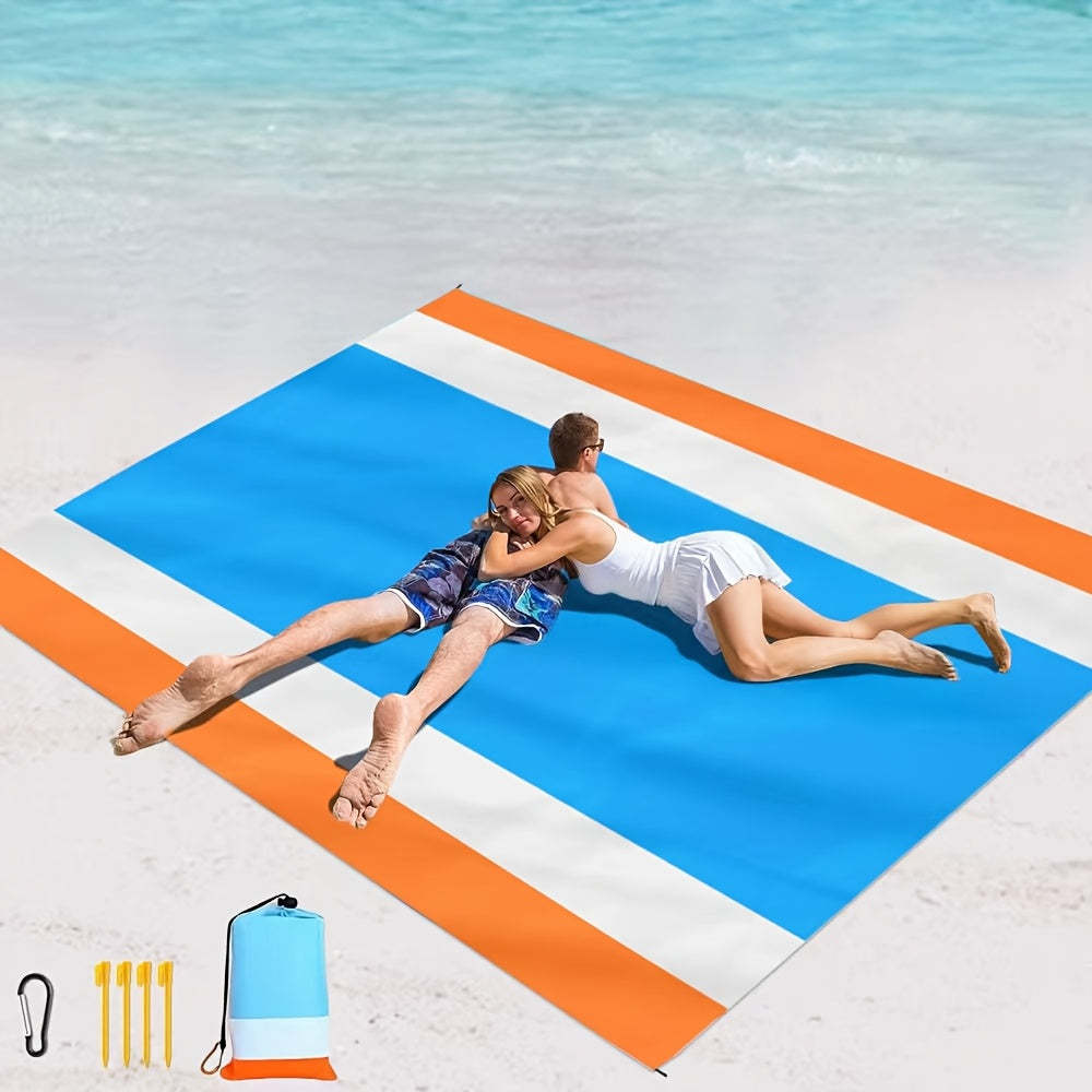 NEW Picnic Beach Camping Blanket 4-7 Adults Oversized Lightweight Sand Proof Beach Blanket Large Picnic Mat Beach Blanket for Beach Travel Camping Hiking