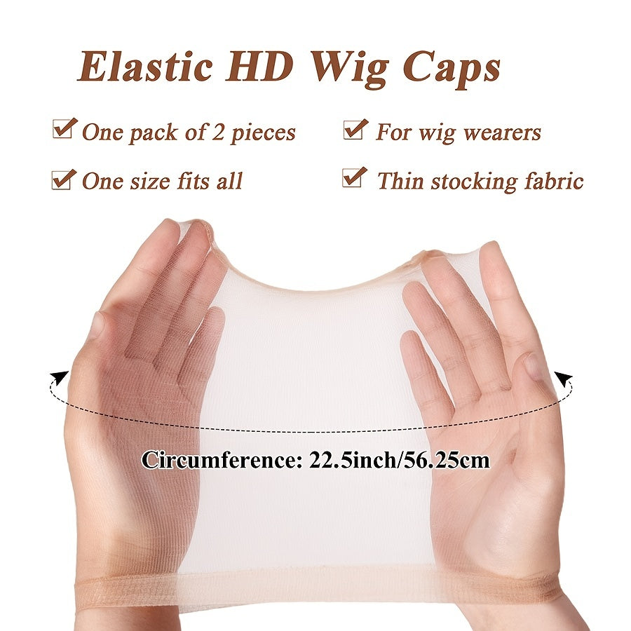 30pcs Ultra Thin Invisible HD Wig Caps for Women - Transparent Nylon Stocking Caps for Lace Front Wigs, Bald Caps, Sheer Nude Wig Accessories, No-Slip Fit, Sleek Design, Wig Caps for Wigs