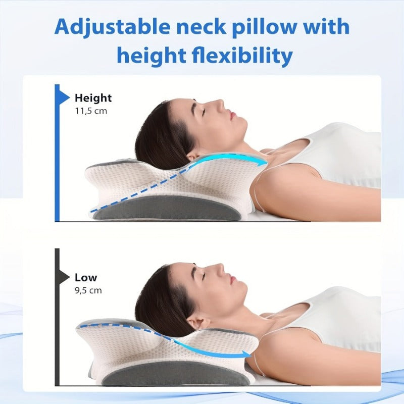 NEW Neck Pillow, Cooling Pillow For Neck Support, Ergonomic Contour Side Sleeper Pillow For Sleeping, Orthopedic Memory Foam Pillows With Pillowcase, Best For Insomniac Massage Pillow