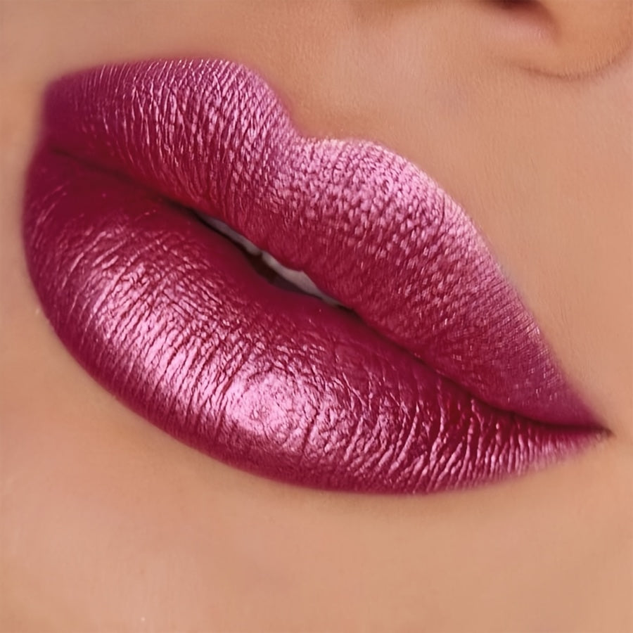Waterproof Lipstick, Non-Sticky, Colorful, Long-lasting Makeup, Pearlescent, Sparkling, Suitable for Beginners, Lip Gloss Women Make-Up Accessories