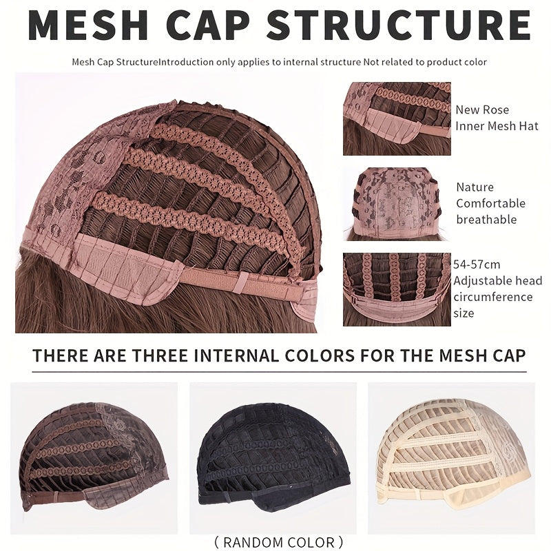 NEW Arrivals 66.04cm Long Brown Curly Wig with Bangs for Women - High-Temperature Fiber, Voluminous Waves for Everyday, Party & Event Styling