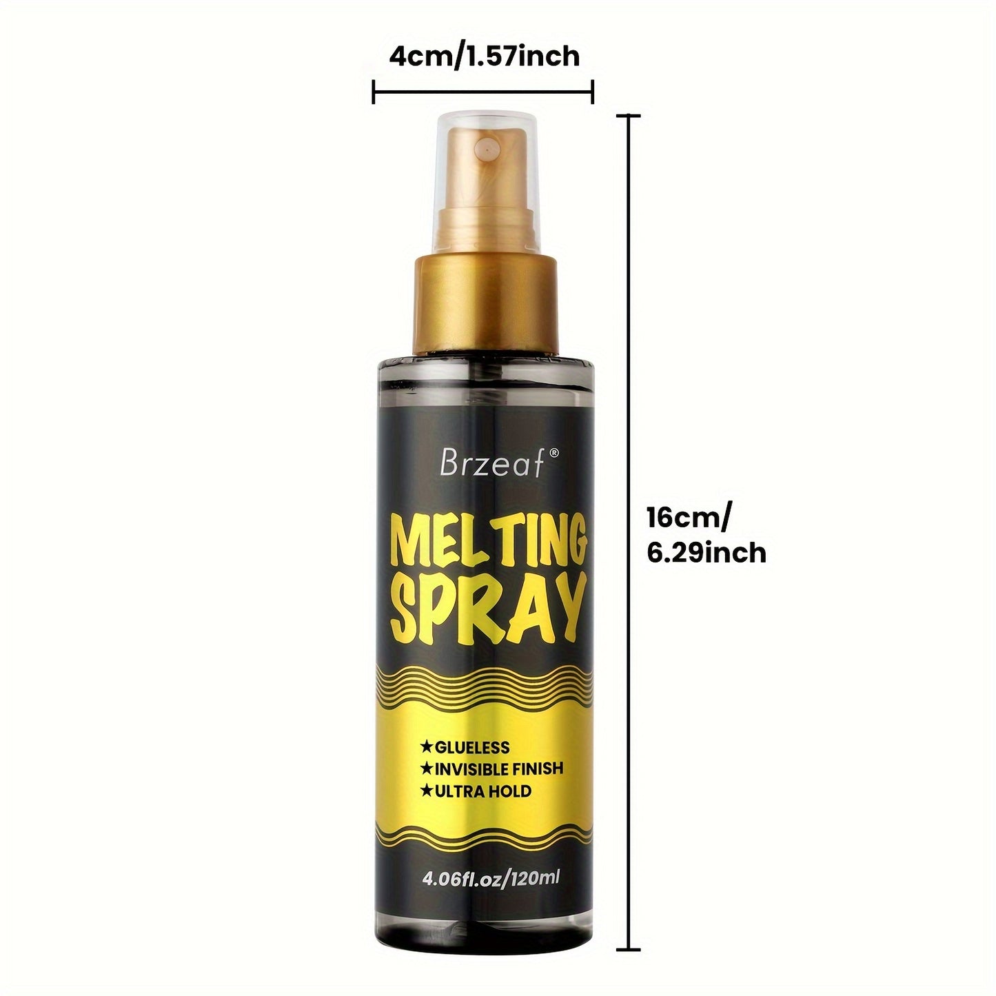 120ml Lace Melting Spray And Holding Spray, Extreme Hold Melting Spray For Lace Wigs, Glueless, Strong Natural Finishing Hold, Dries Quickly, Wig Melting Spray & Hair Adhesive For Wigs