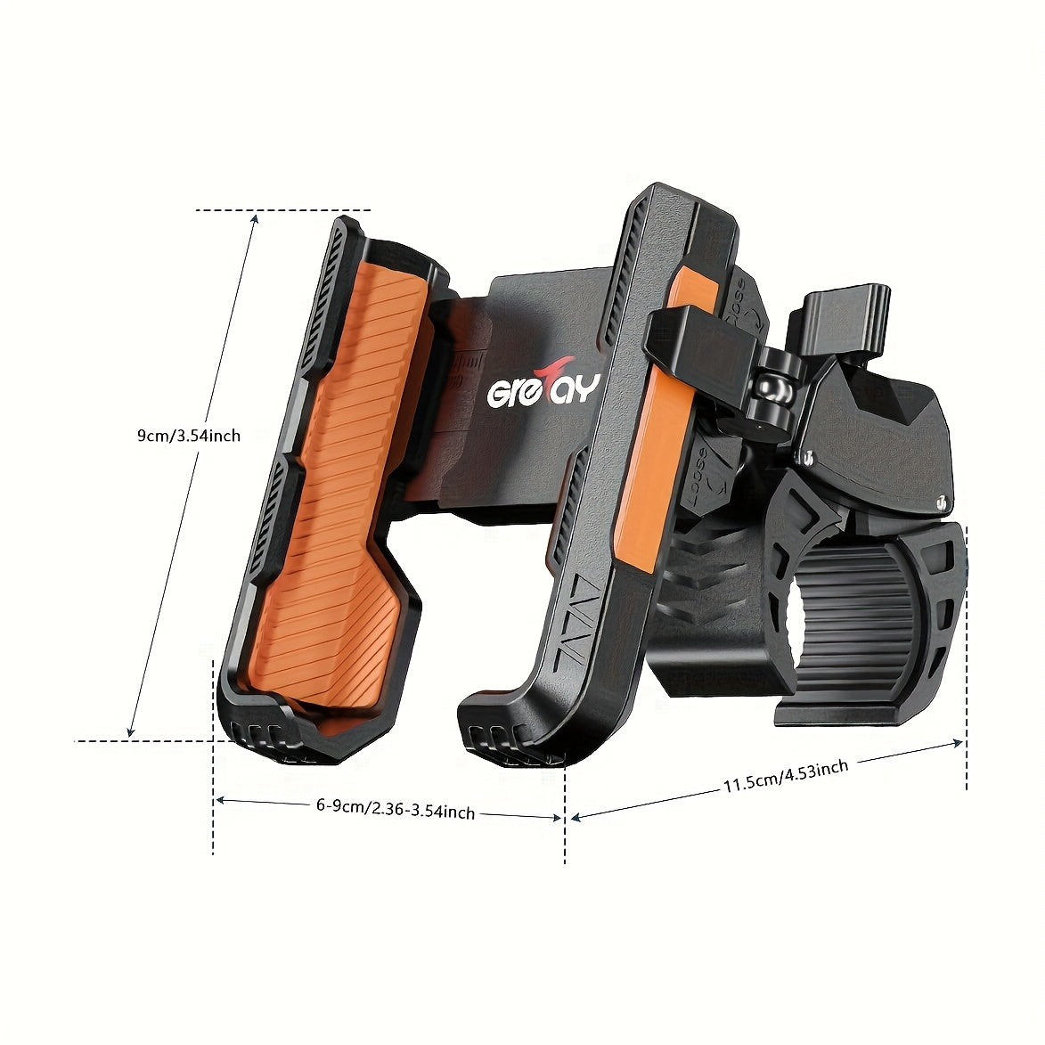 Upgraded Bicycle Phone Holder - Quick Release, 360° Rotation, Suitable for Handlebars of 22-45Mm And Smartphones Ranging from 11.43cm to 17.78cm, Made of Durable Plastic