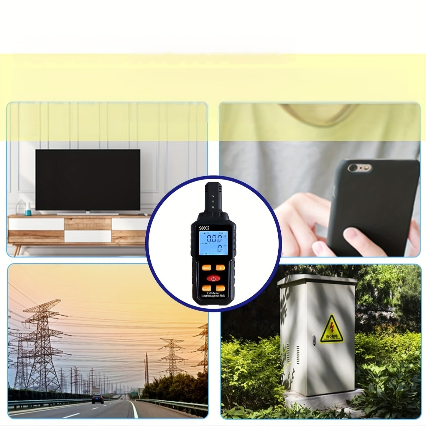 3 in 1 Paranormal  EMF Electromagnetic Radiation Detector: Ghost Hunting Spirits Searching Top Quality Device Electric Field, Magnetic Field, and Radiation Tester (Battery Not Included) Paranormal Supplies