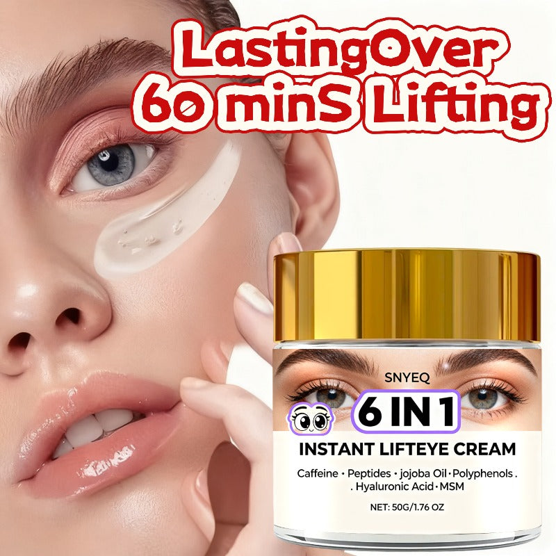 50g/1.76oz Instant Wrinkle Cream - 6-in-1 Formula with Caffeine, Collagen, Hyaluronic Acid, Peptides & Multipeptide Complex - Hydrating Moisturizer for Face, Forehead, Cheeks, Lips Lines - Visible Smoothing Effect for