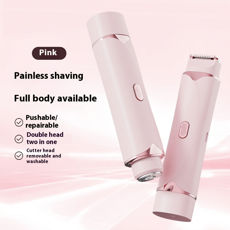 2-in-1 Bikini Trimmer and Electric Shaver Set (Designed for Women) Wireless Dual-use Electric Shaver Set, Suitable for Use on the Face, Lips, Underarms, Legs, and Intimate Areas.