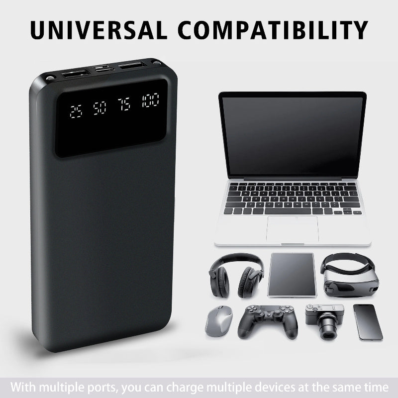 High-Capacity Portable Power Bank with 10000/20000Mah, Ideal for Charging Android Devices And Mobile Phones, Featuring an LED Display, Dual Output Ports, And Available in Various Colors