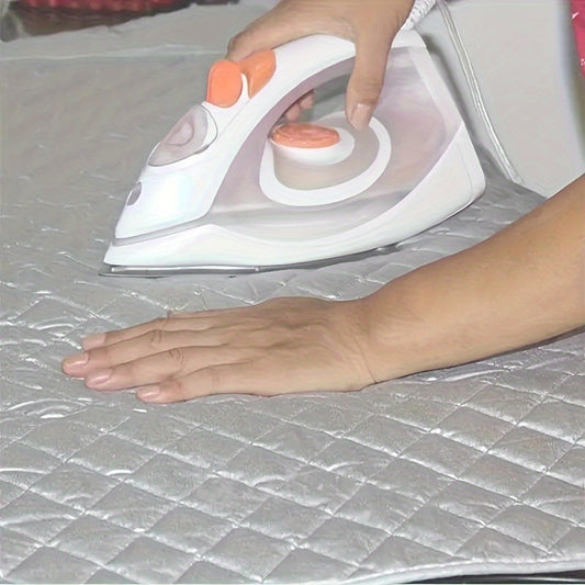 A Thick Silver-Coated Heat Insulation Pad for Ironing, a Replacement Ironing Board with a Metal Plate, a Round Heat-Resistant Pad for a Dryer, a Portable Gray Ironing Mat, And a Tabletop Ironing Mat for Travel Hotels And Dorm